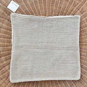 NEW Serena & Lily Tidal Pilllow Cover (22” SQ)-Sea Salt Beige